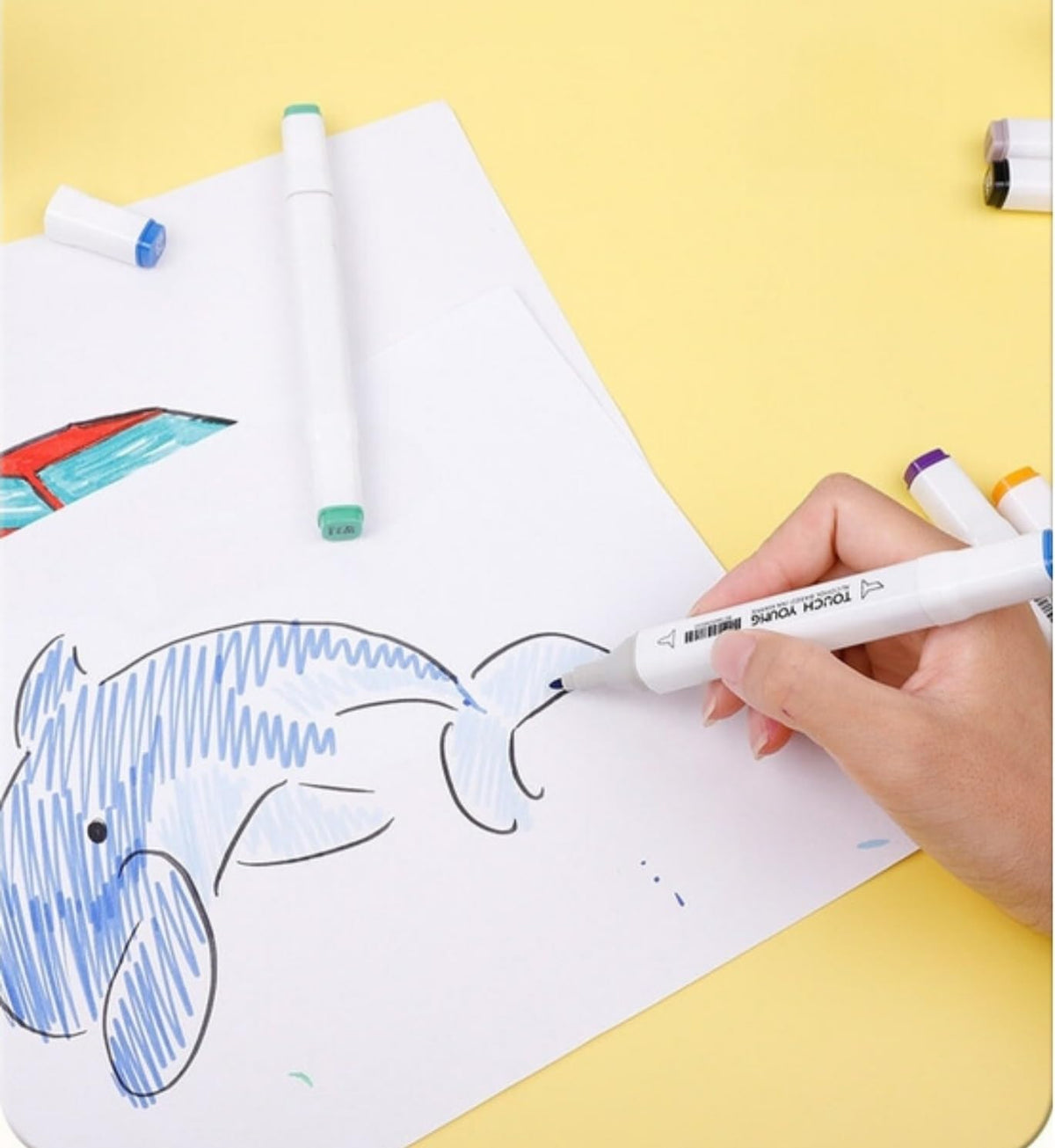60-Piece Touch Art Marker Pen Set