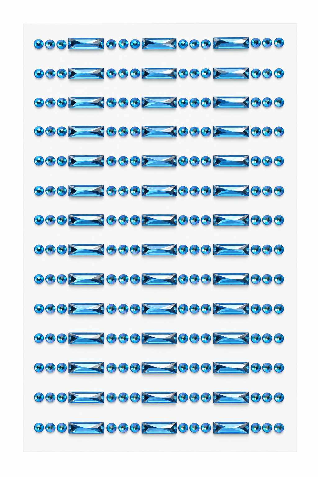 Aqua Rhinestone Sticker Sheet