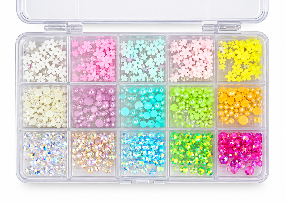 Colorful Art Rhinestone Storage Box.