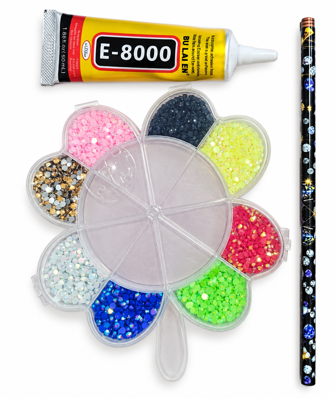 flower bedazzling kit -8colors