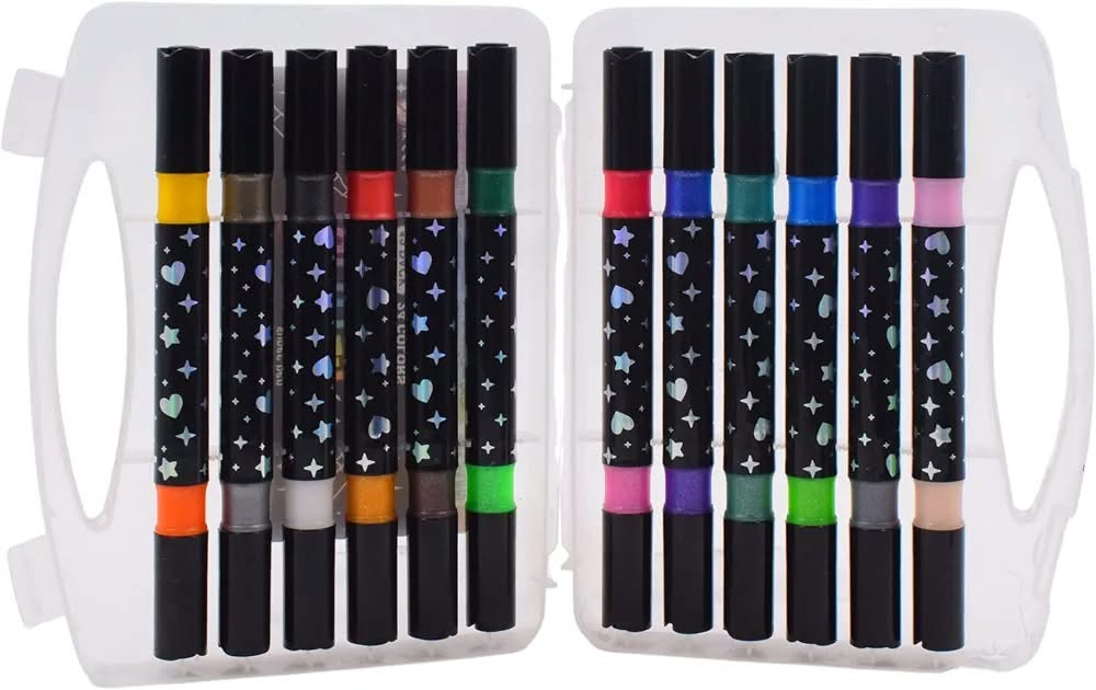 Glitter Color Marker Set – 12Colors