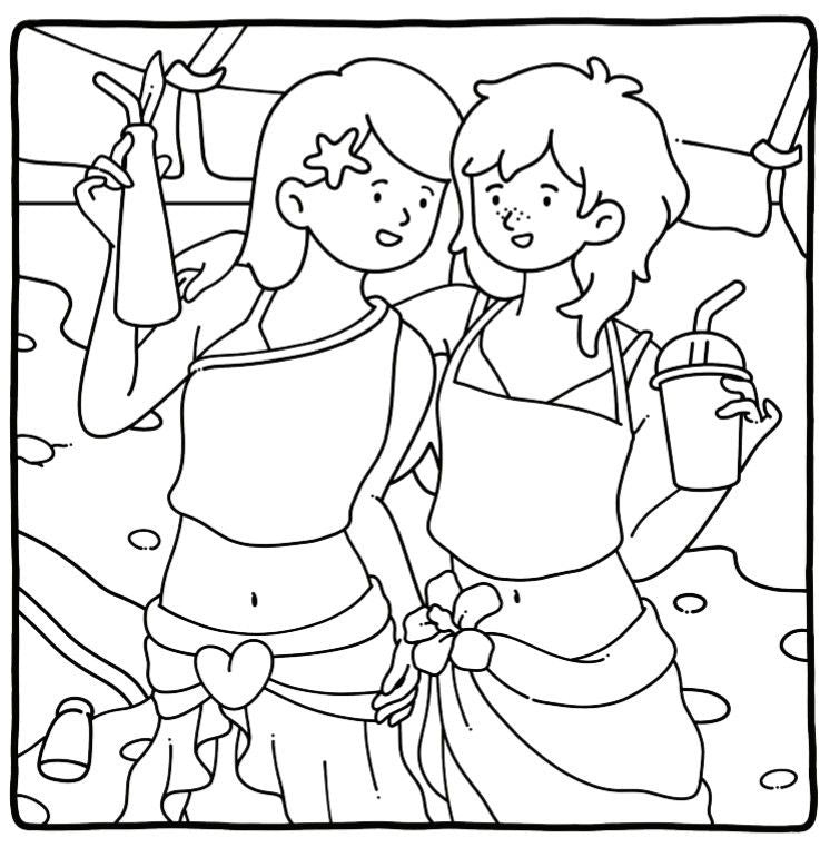 ✨GIRL BESTIE – Coloring Book ✨