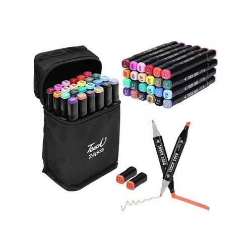 24 Colors Alcohol Marker Set