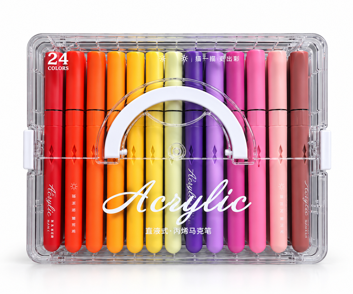 24-Colour Acrylic Marker Set