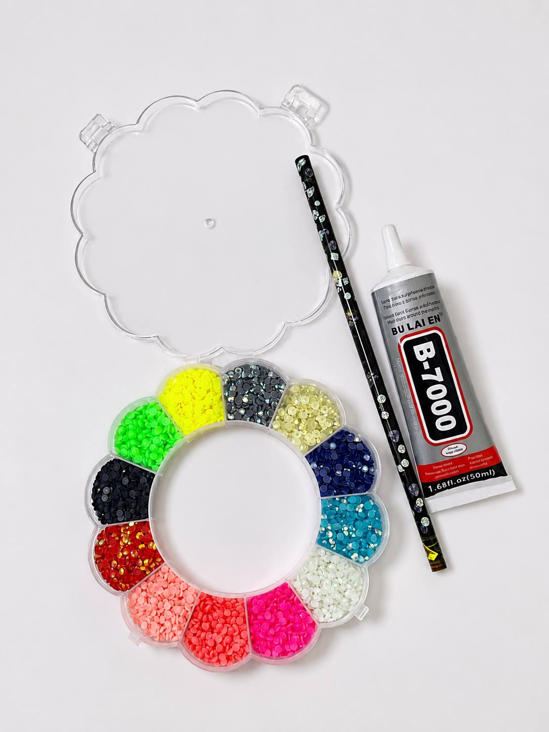 Sparkle Diamond Art Kit – 12 Colors ✨
