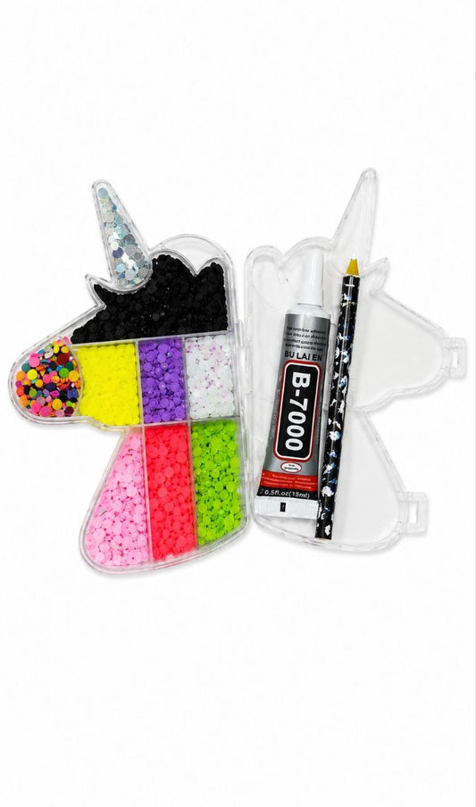 Uni corn  Sparkle Diamond Art Kit –9  Colors