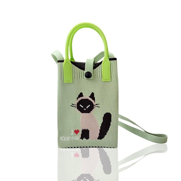Cat Mini Knit Crossbody Bag