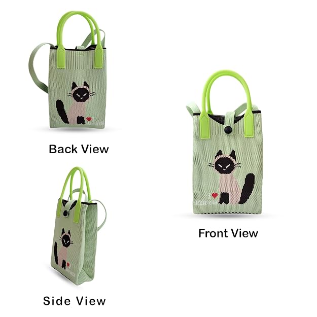 Cat Mini Knit Crossbody Bag