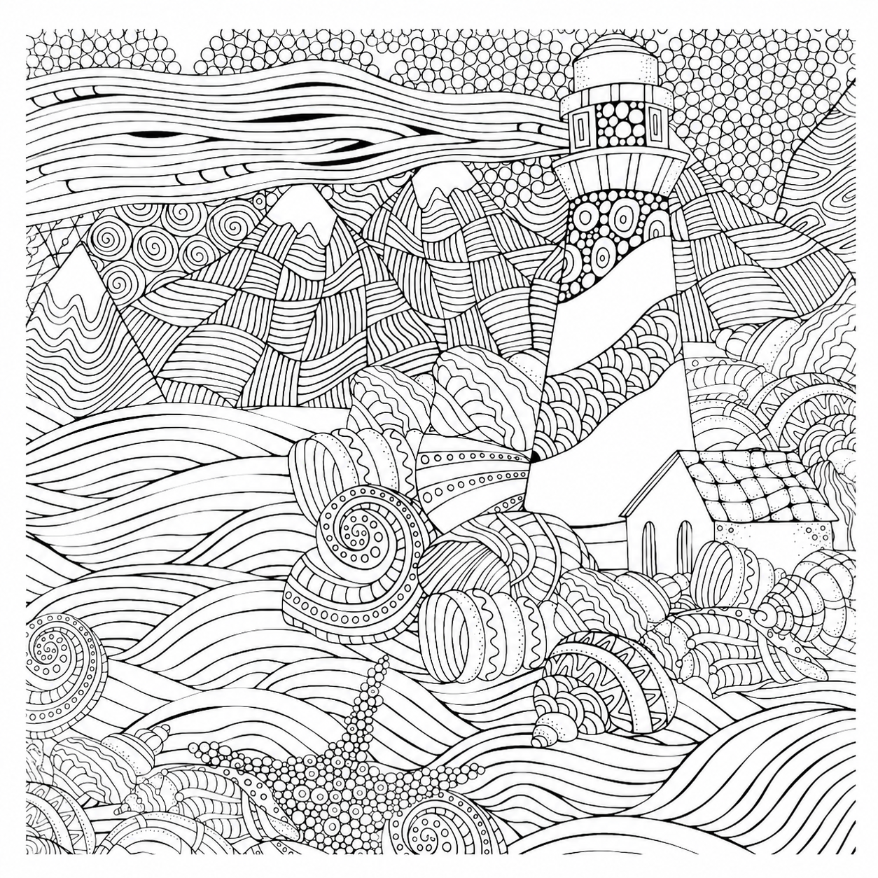 Mandala Coloring Book – 30×30 cm