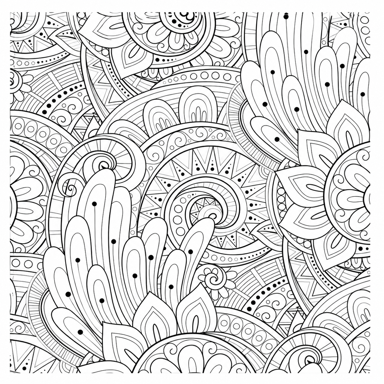Mandala Coloring Book – 30×30 cm