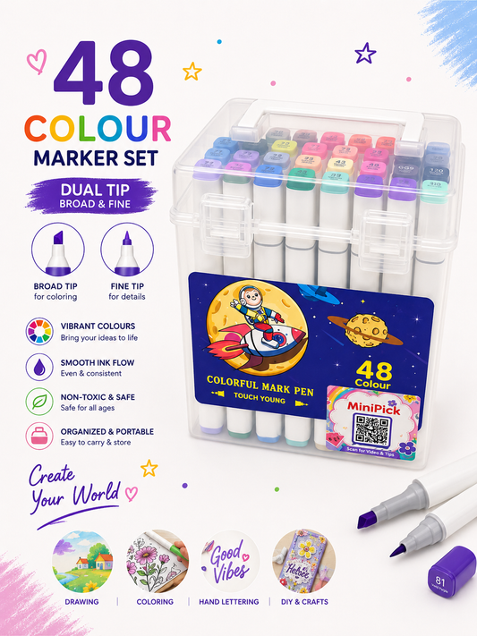 48-Piece Touch Art Marker Pen Set