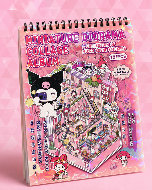 Miniature Diorama 3D Sticker book – Kuromi Edition