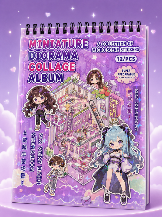 Anime Miniature Diorama Sticker book