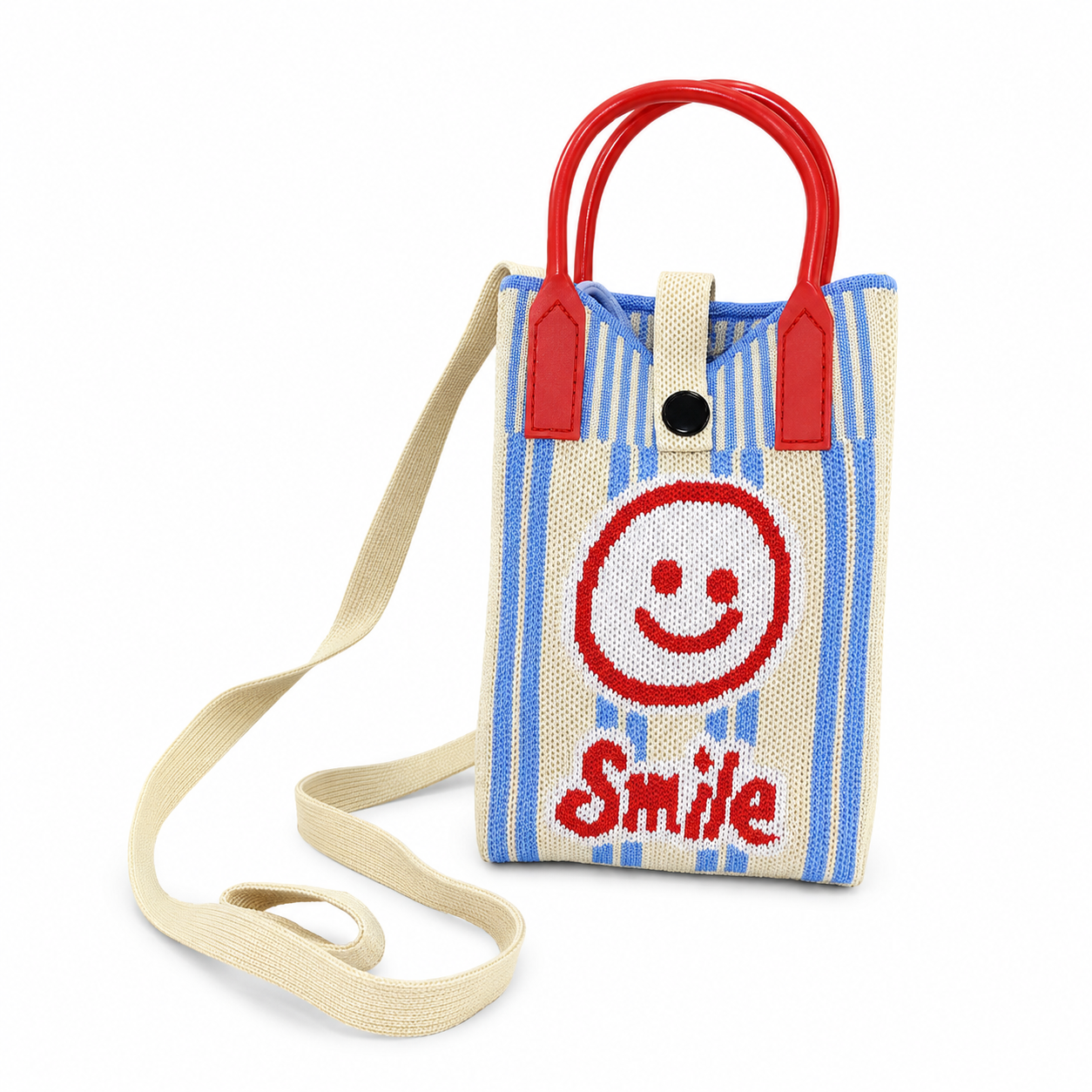 Smile Mini Knit Crossbody Bag