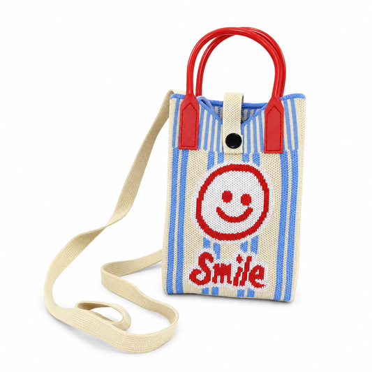 Smile Mini Knit Crossbody Bag