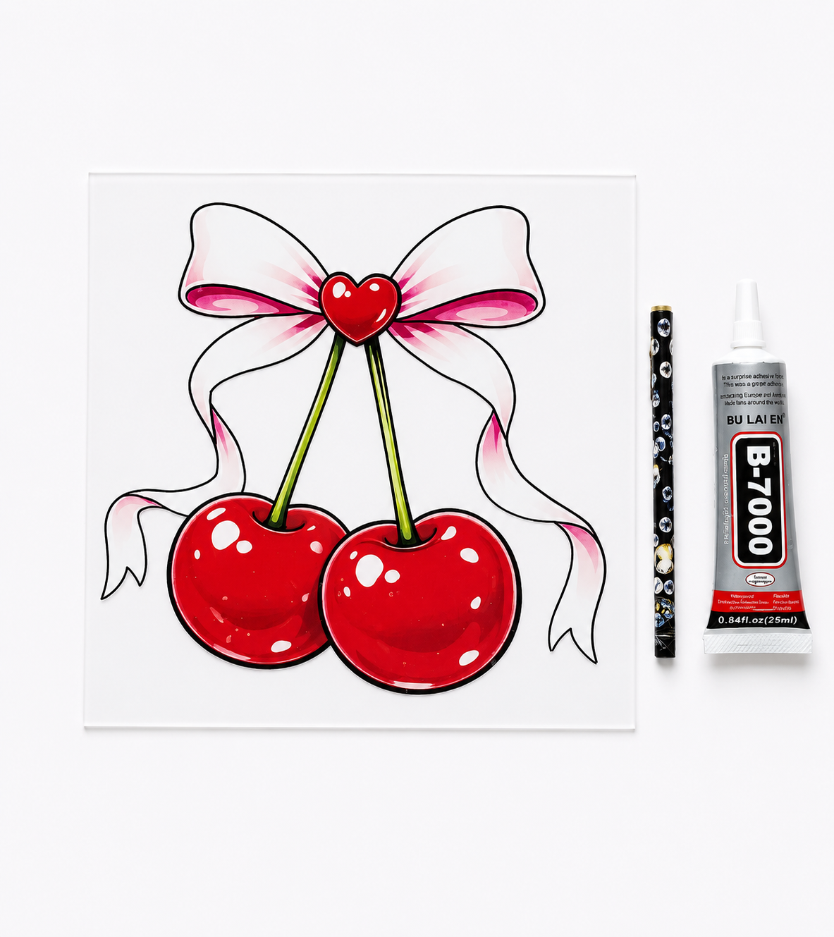 Acrylic Sweet Cherries Sparkle Diamond Art Kit