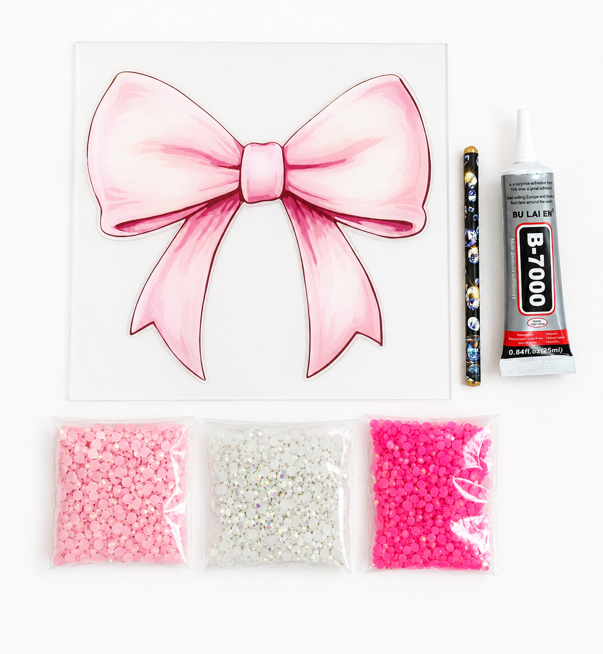 Acrylic Bow Sparkle Diamond Art Kit