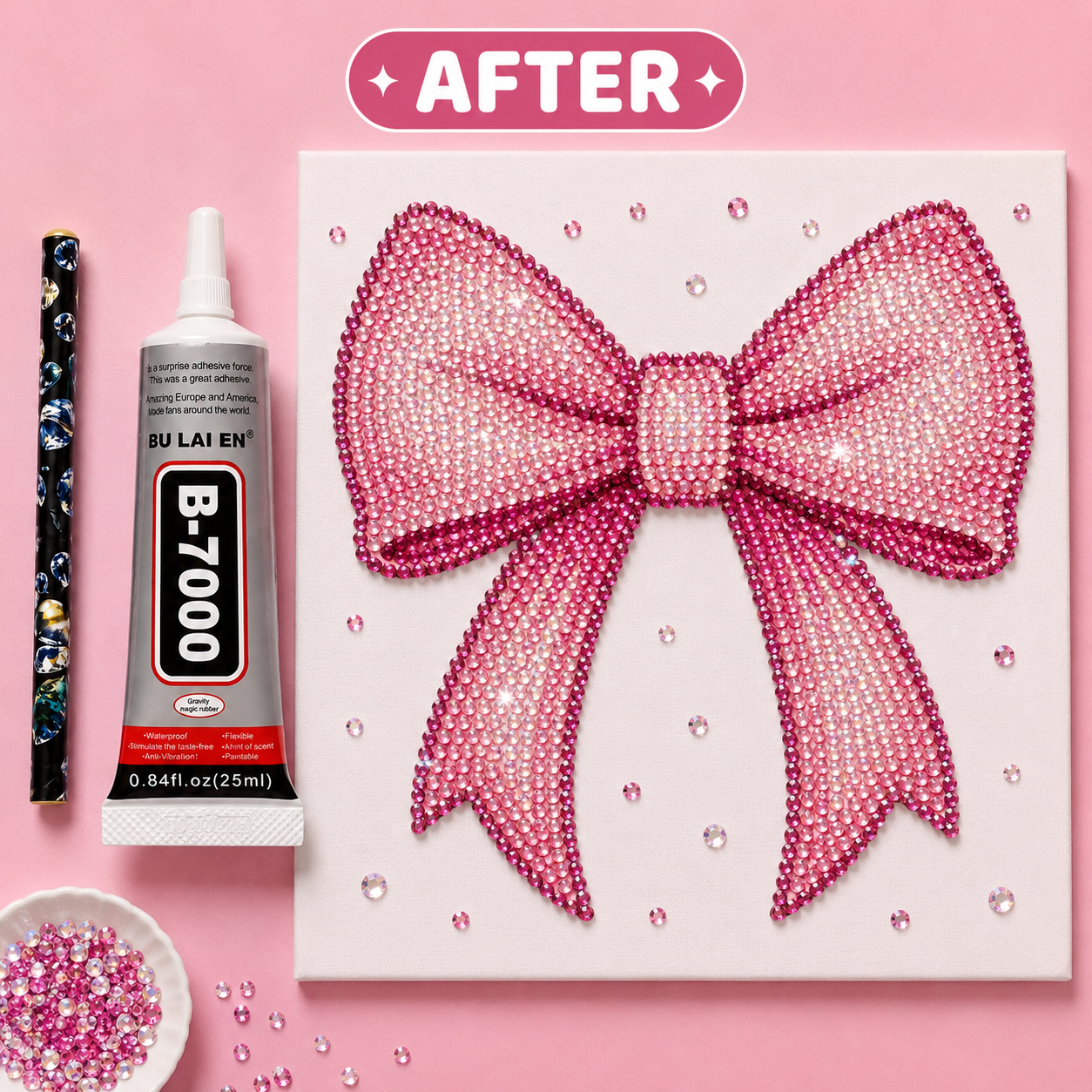Acrylic Bow Sparkle Diamond Art Kit