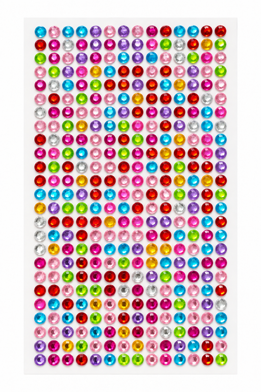 Colourful Rhinestone Sticker Sheet