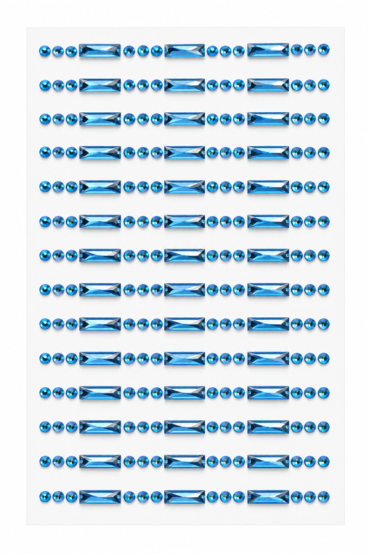 Aqua Rhinestone Sticker Sheet