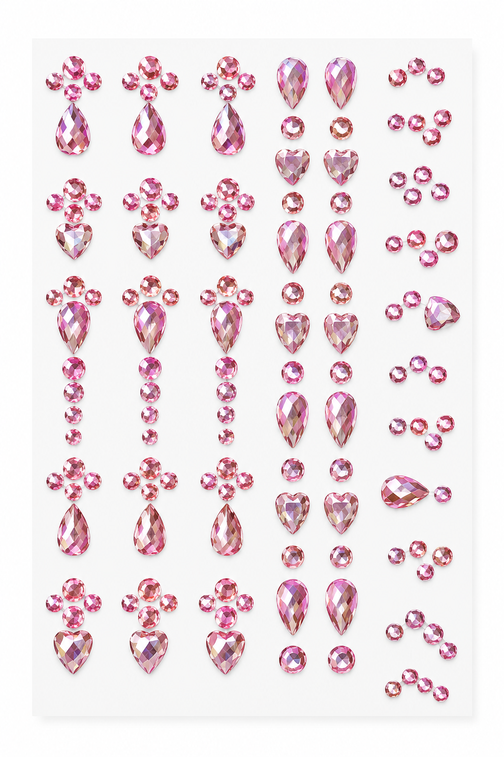 Iridescent Celestial Rhinestone Sticker Sheet