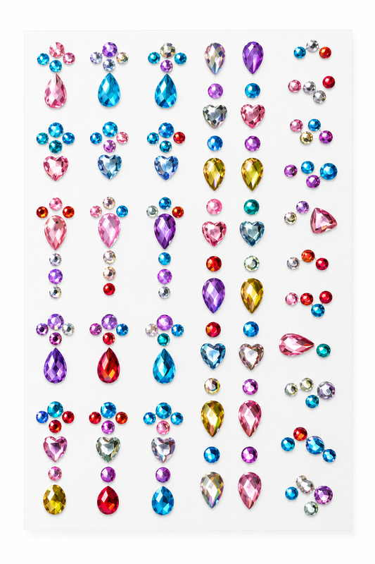 Iridescent Celestial Rhinestone Sticker Sheet