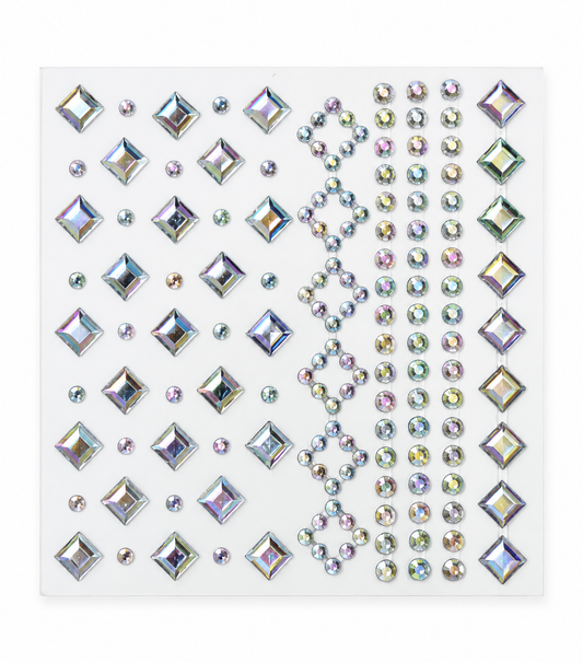 Iridescent Celestial Rhinestone Sticker Sheet