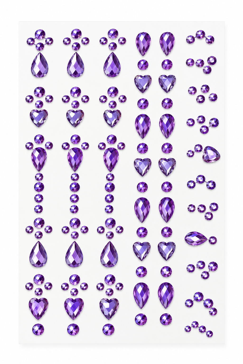 Iridescent Celestial Rhinestone Sticker Sheet