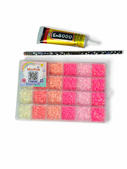 Pink Bedazzling Kit – 24Colors ✨