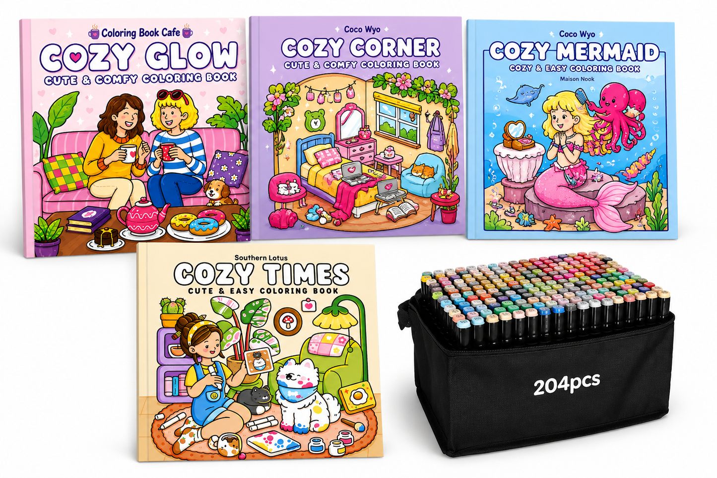 204 colors+4 coloring book