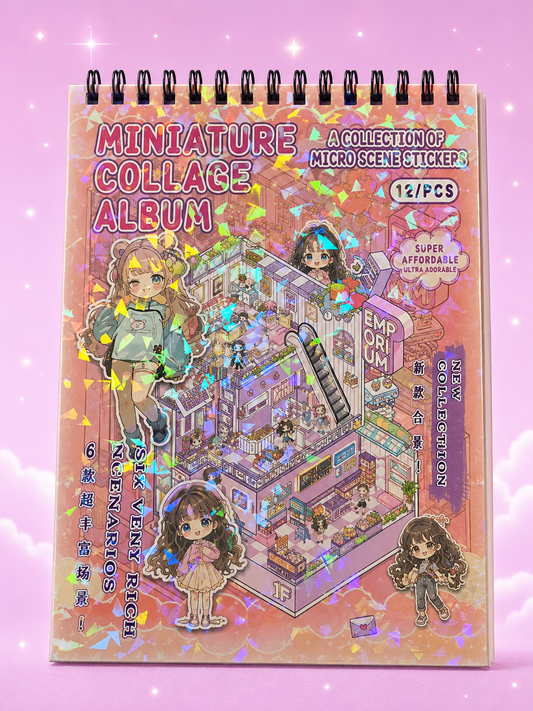 Kawaii Miniature Diorama Sticker book
