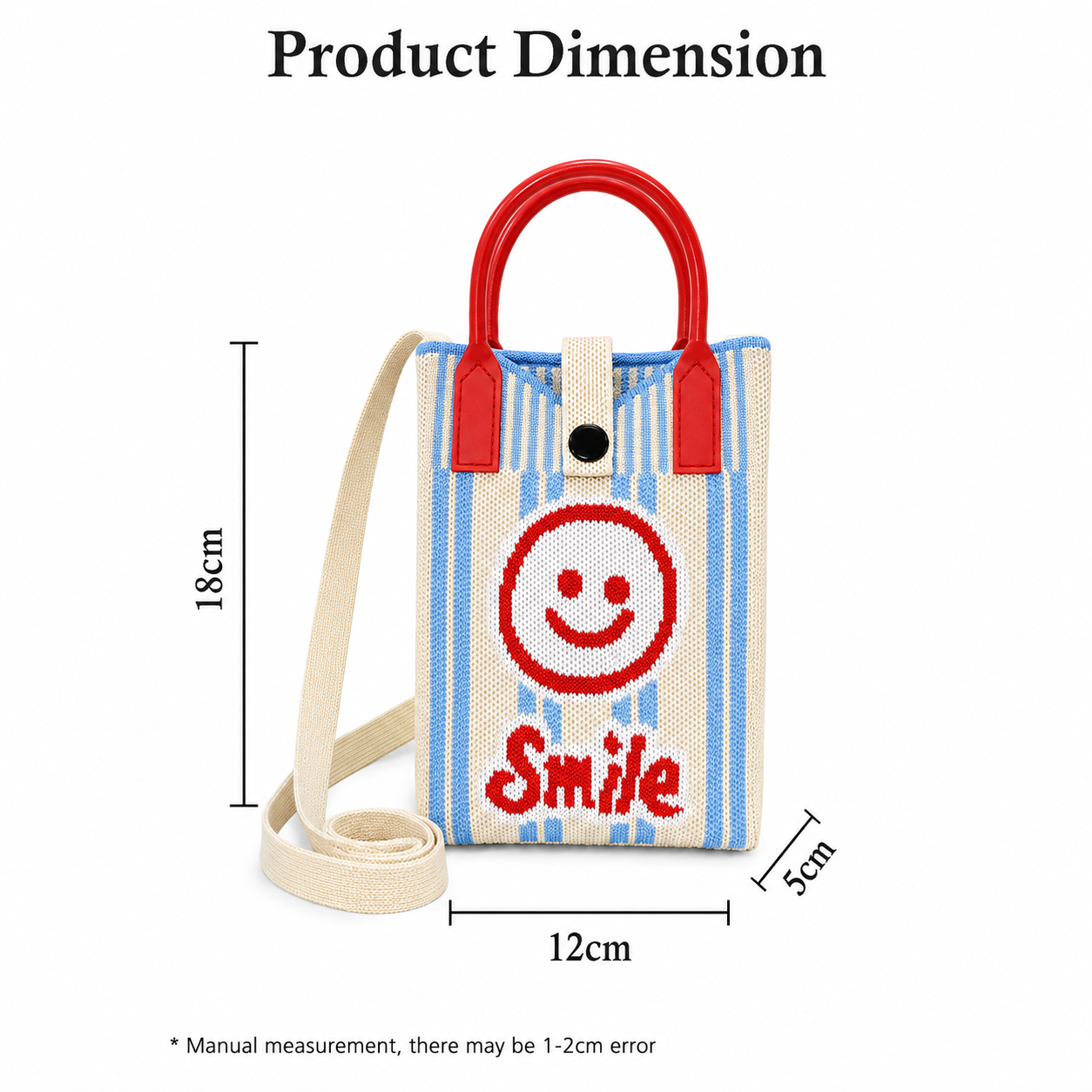 Smile Mini Knit Crossbody Bag
