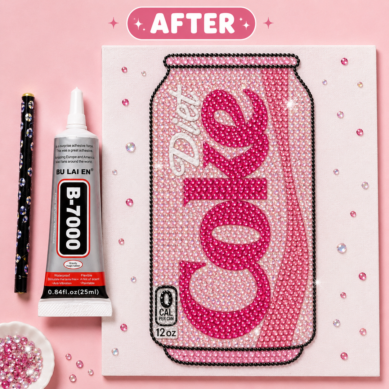 Acrylic coke Sparkle Diamond Art Kit