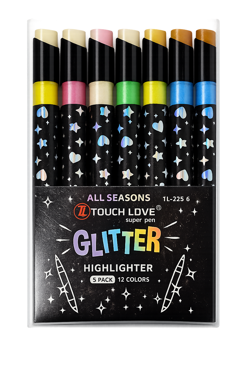Glitter Markers 6-ألوان جليتر