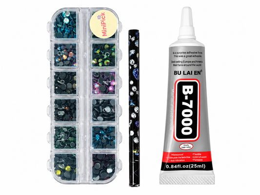 12 Colors Sparkle Diamond Art Kit