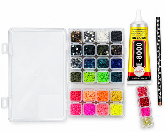 28 Colors Sparkle Diamond Art Kit