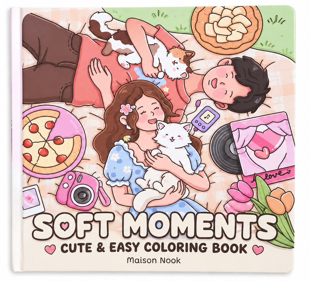 Soft Moments Picnic Colouring Book