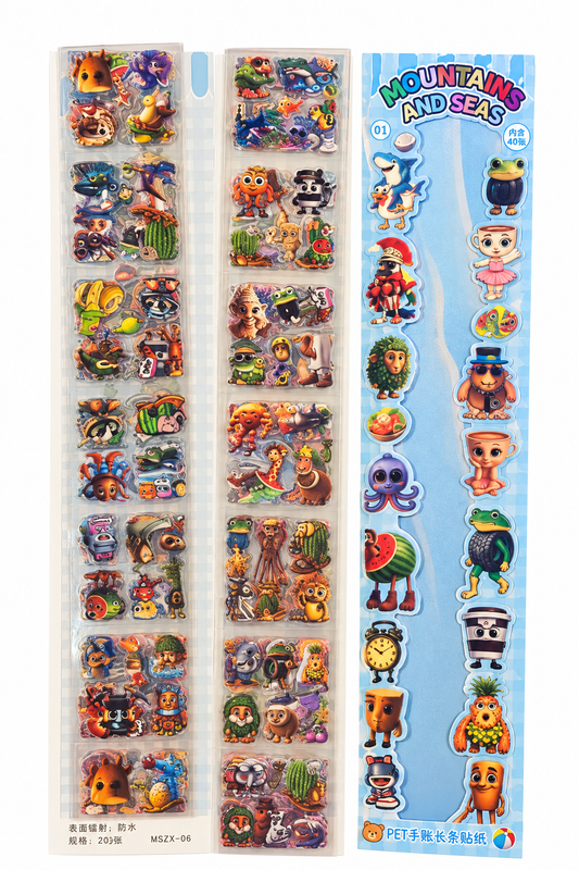 Colorful Character 100 Stickers