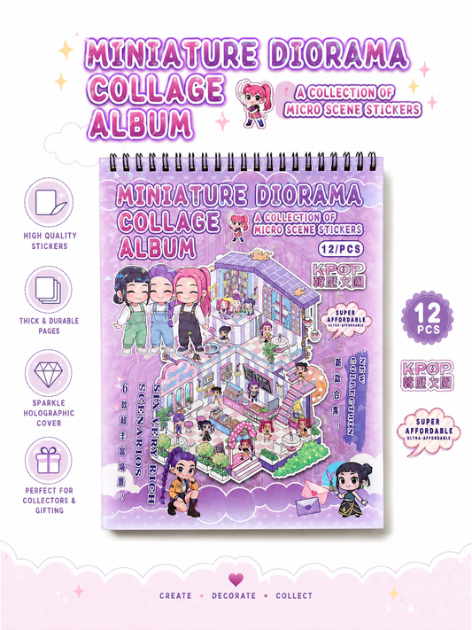 Miniature Diorama 3D Sticker book