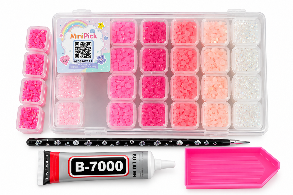 28 pink bedazzling kit