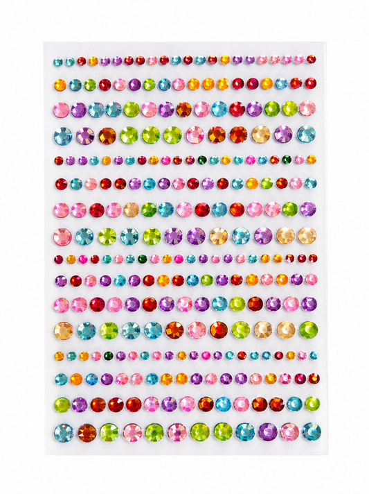 Rainbow Rhinestone Sticker Sheet