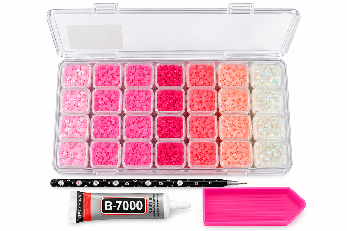 28 pink bedazzling kit