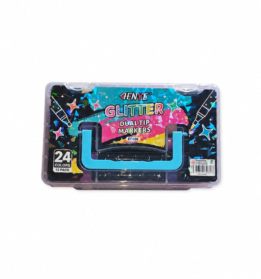 Glitter Markers 24-ألوان جليتر