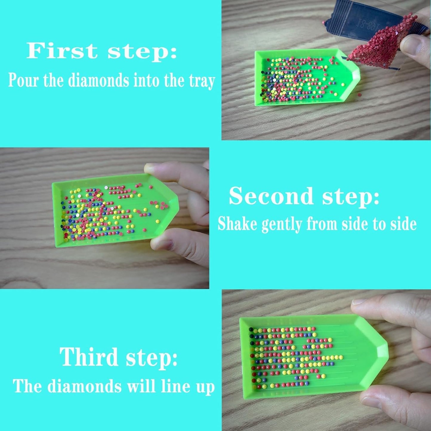 1 pcs Green Plastic Tray