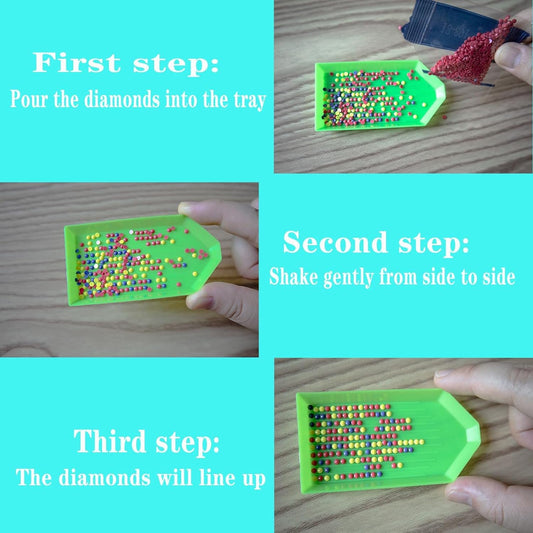 1 pcs Green Plastic Tray