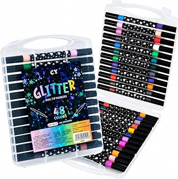 Glitter Color Marker Set – 48 Colors