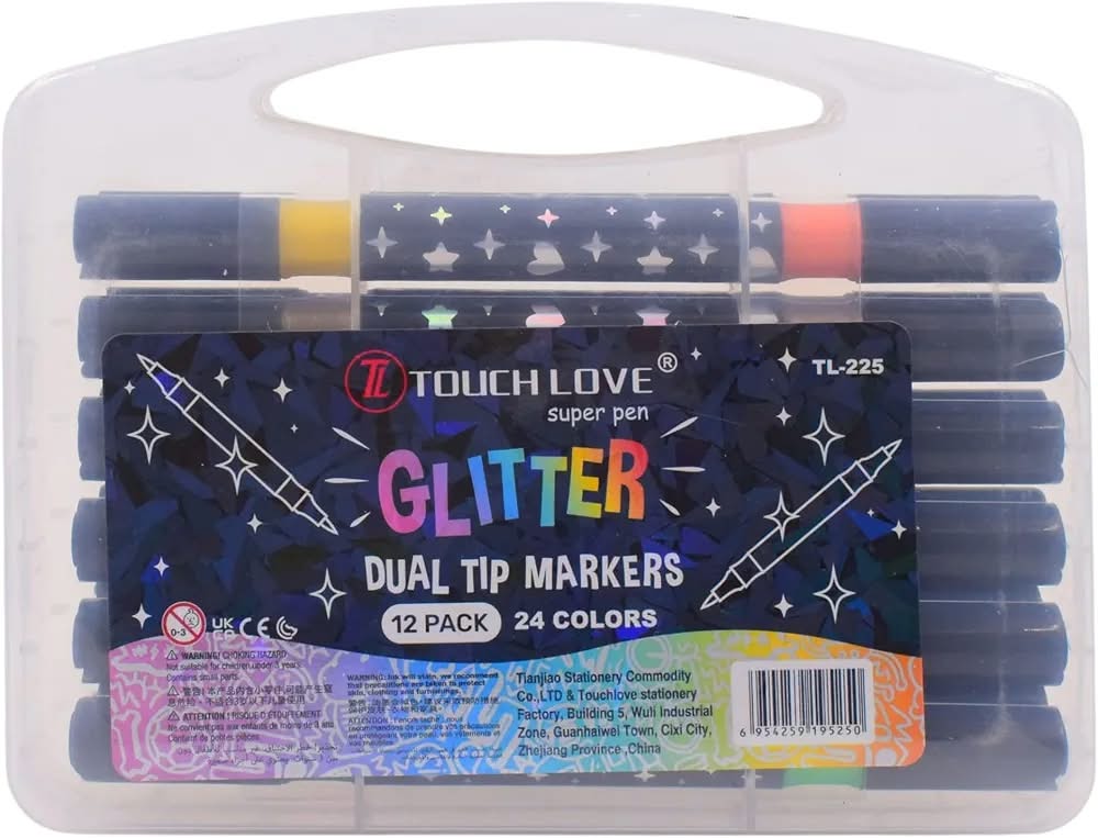 Glitter Color Marker Set – 12Colors
