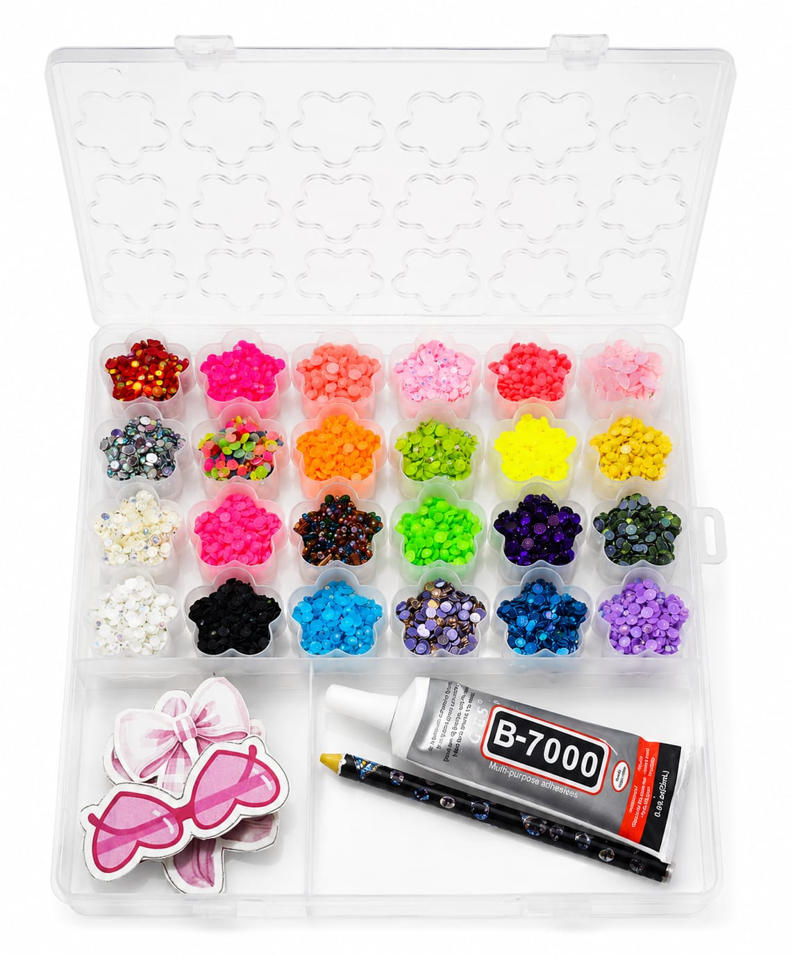 flower Sparkle Diamond Art Kit – 24Colors ✨