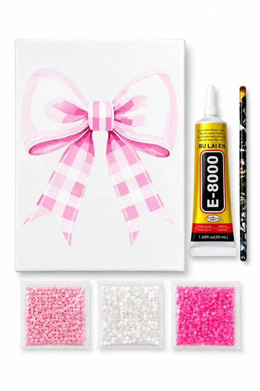 Pink Bow Diamond bedazzling  Kit