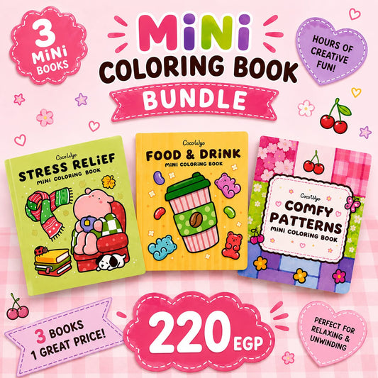 3 Mini Coloring Books